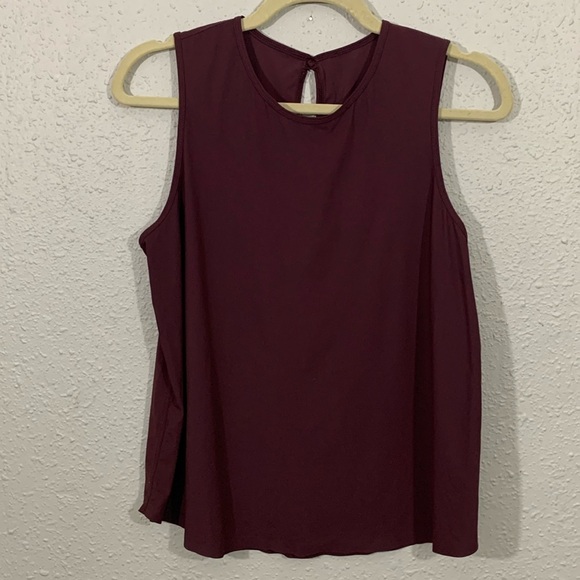 Lululemon Here To There Tank Bordeaux Drama Open Back Tank Top size 8 - Picture 1 of 12